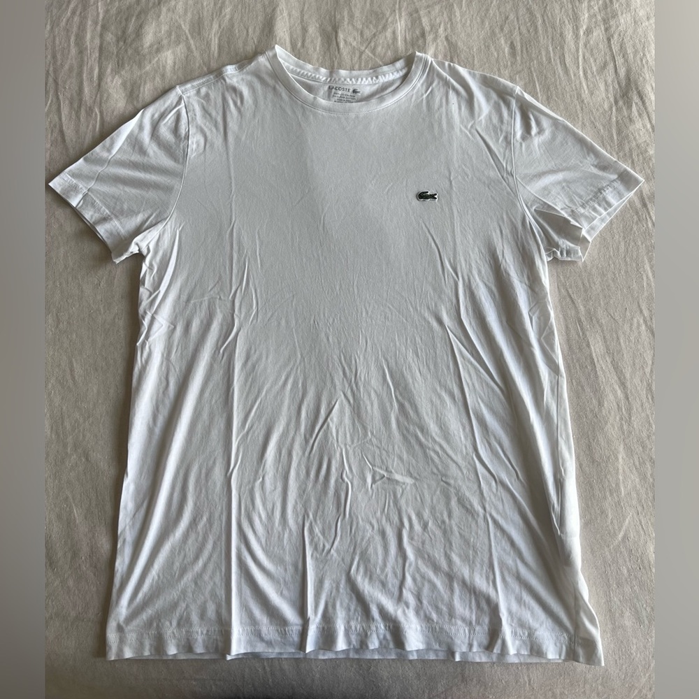 Lacoste White Cotton T-Shirt